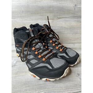 Merrell Moab FST Mid Mens Size 10 Black Waterproof Hiking Shoes J35747